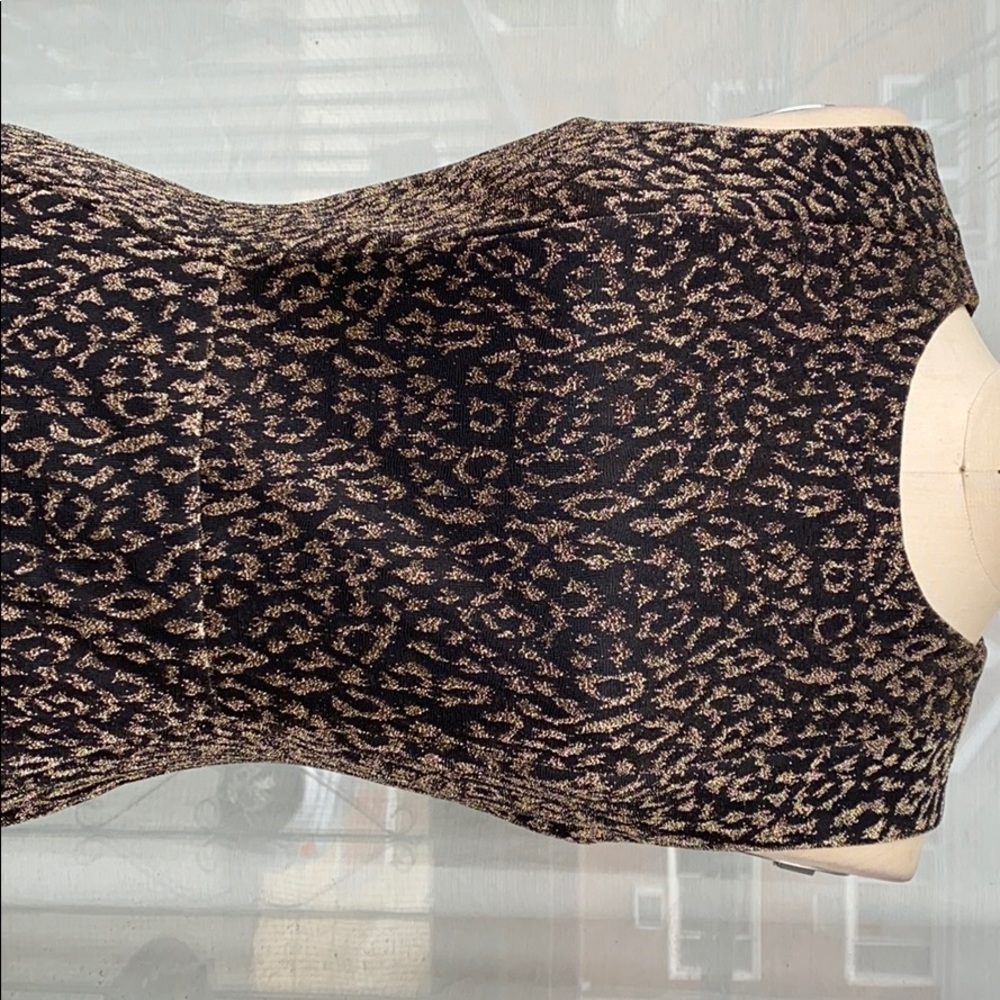 Calvin Klein Gold Leopard Sheath Dress - Picture 2 of 5